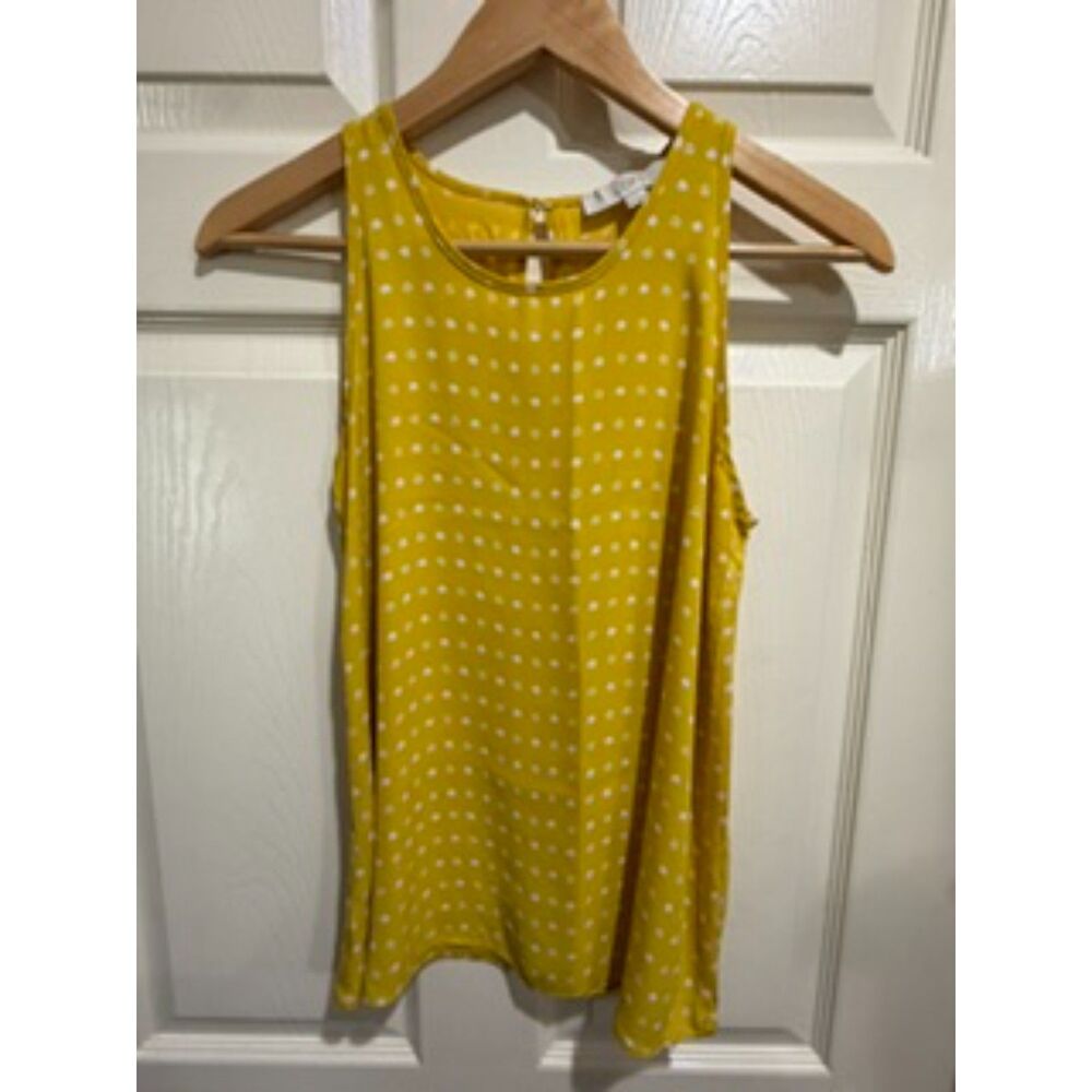 LOFT Yellow Polka Dot Tank